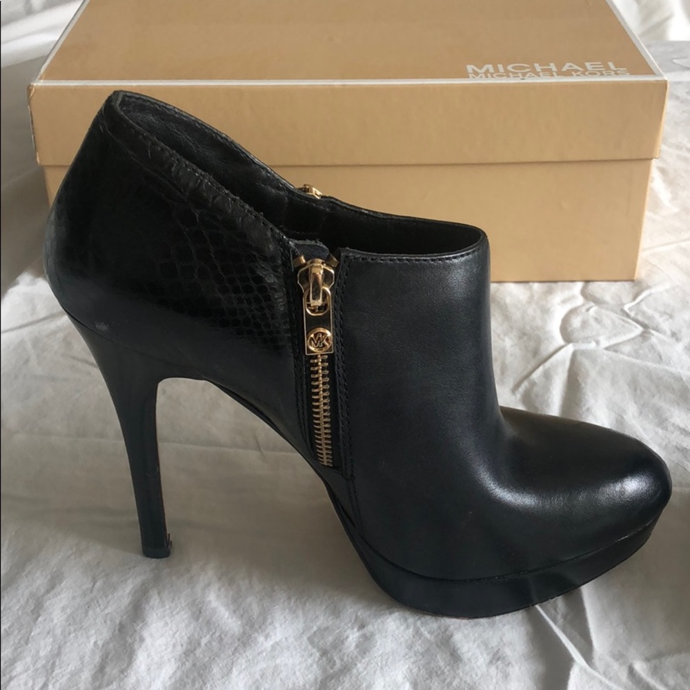 Michael Kors Black Bootie Heels